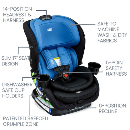 Britax Poplar Narrow Convertible Car Seat - Cobalt Onyx