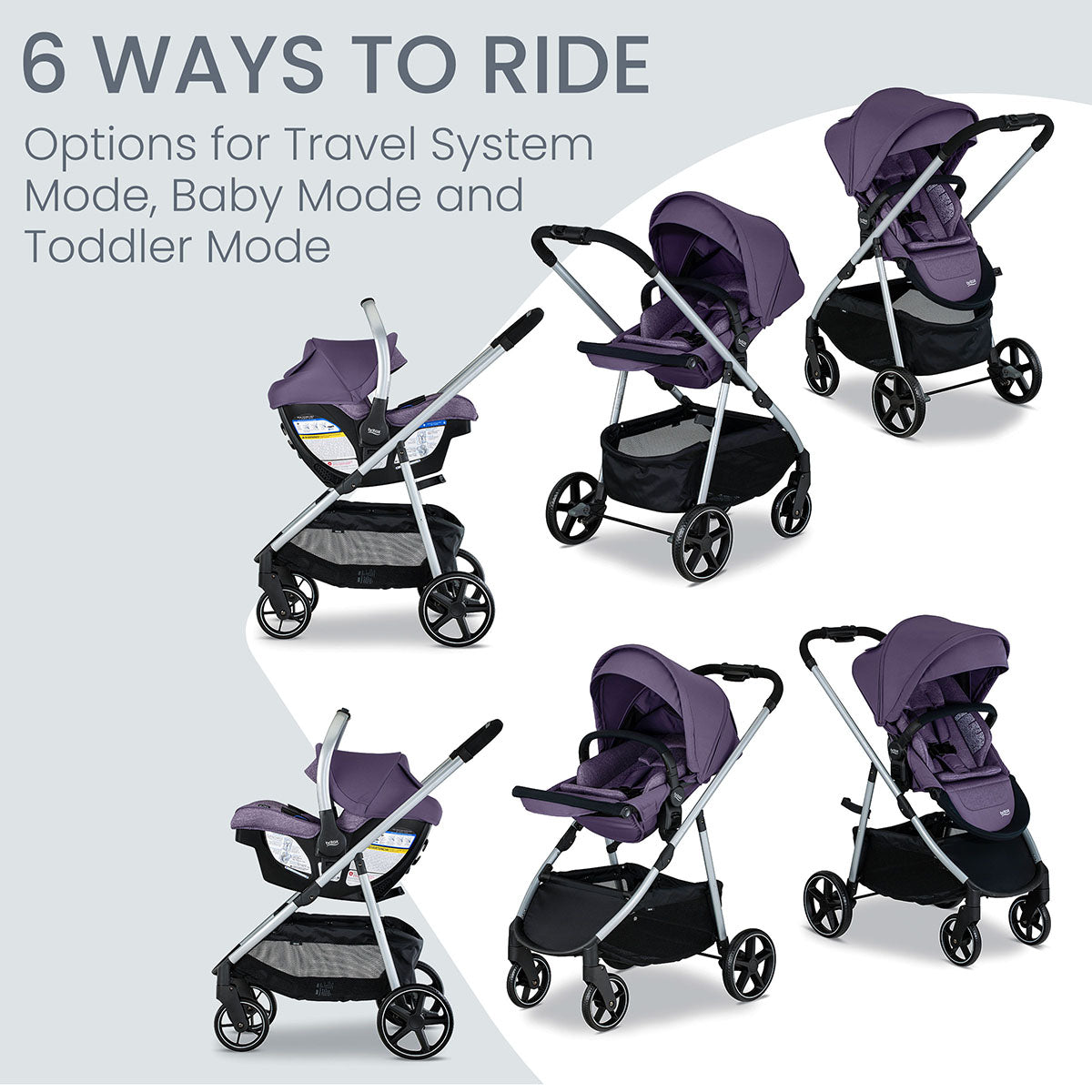 Britax Willow Grove SC Travel System - Pindot Iris