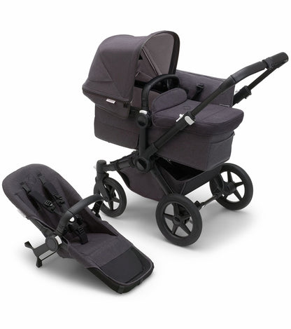 Bugaboo Donkey 5 Mineral Mono Complete Single-to-Double Stroller - Black / Washed Black