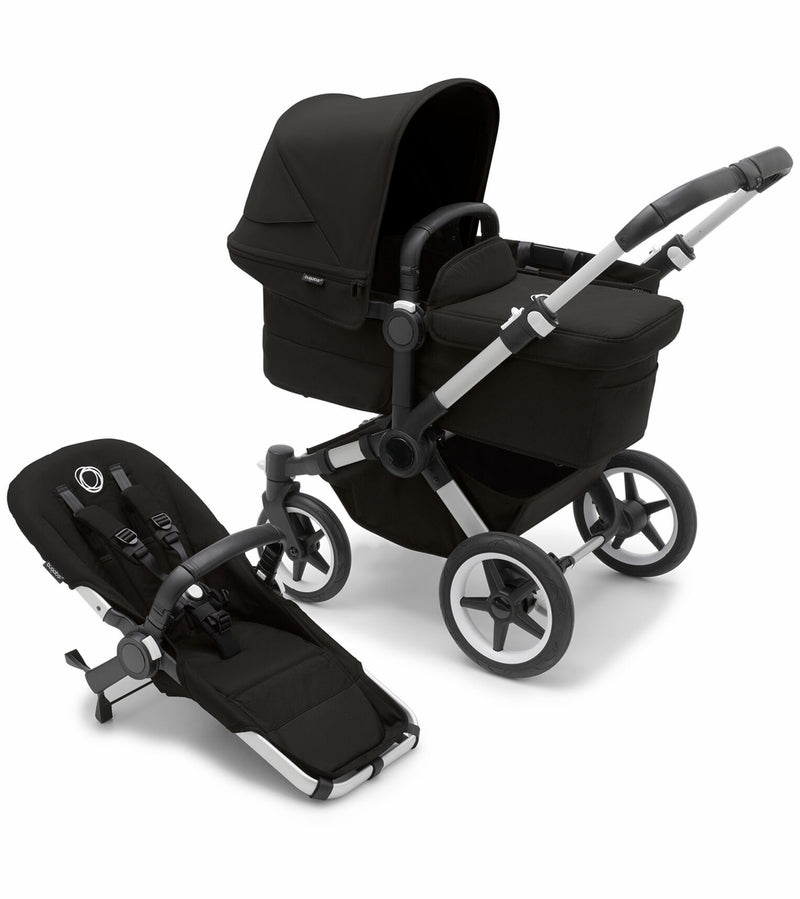 Bugaboo Donkey 5 Mono Complete Single-to-Double Stroller - Aluminum / Midnight Black / Midnight Black