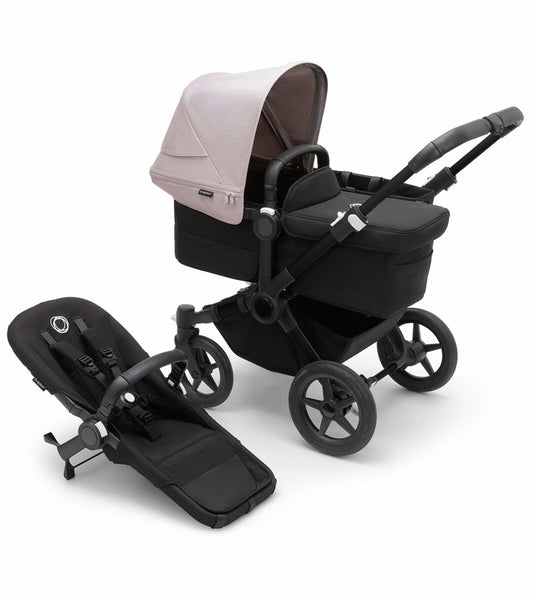 Bugaboo Donkey 5 Mono Complete Single-to-Double Stroller - Black / Midnight Black / Misty White