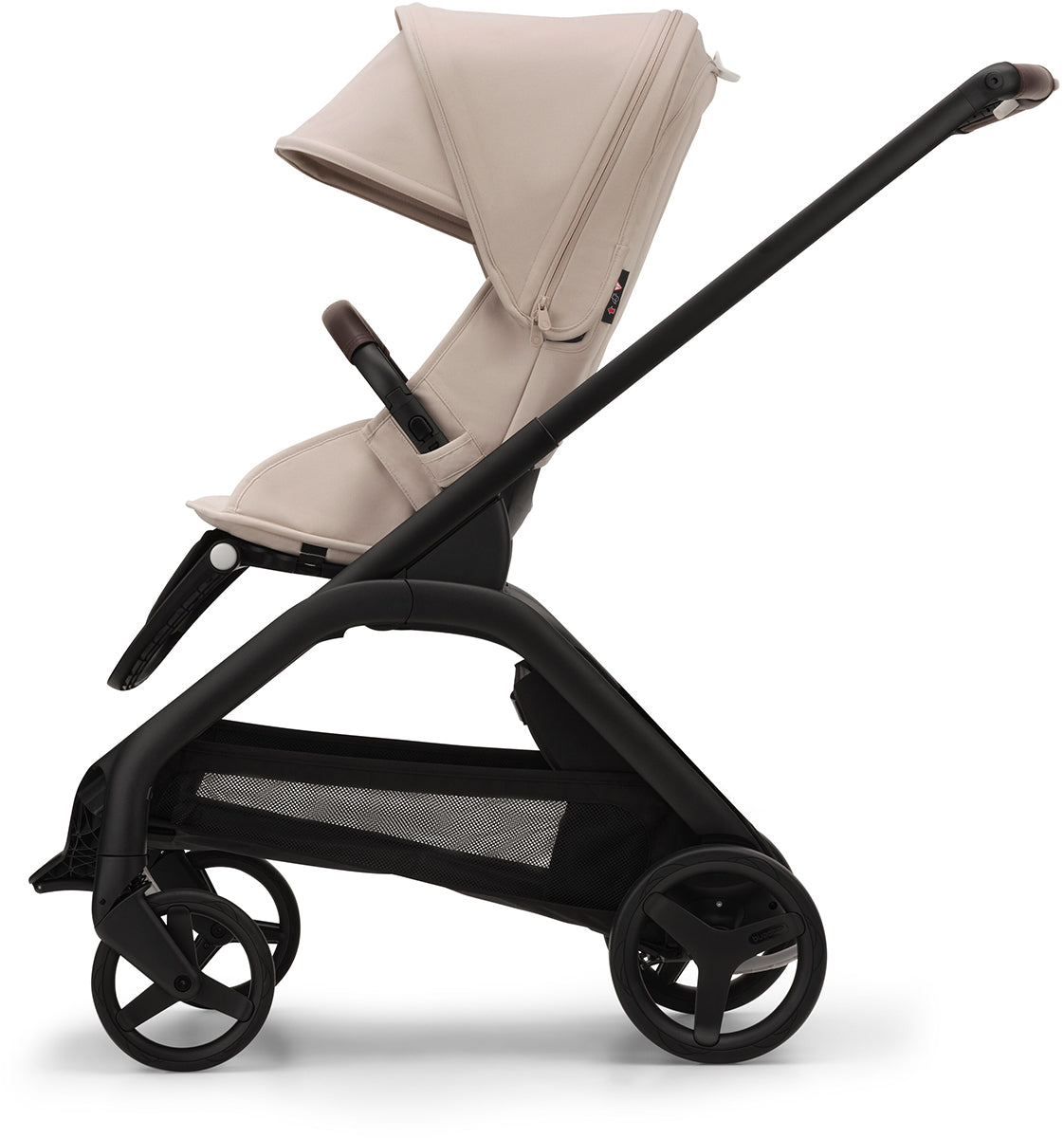 Bugaboo Dragonfly Complete Lightweight Compact Stroller + Bassinet - Black / Desert Taupe / Desert Taupe