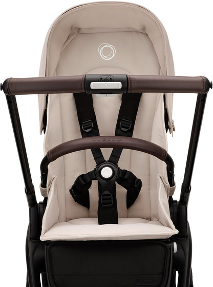 Bugaboo Dragonfly Complete Lightweight Compact Stroller + Bassinet - Black / Desert Taupe / Desert Taupe