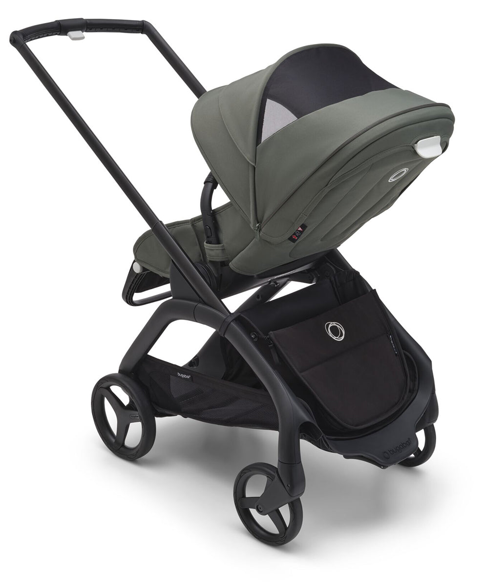 Bugaboo Dragonfly Complete Lightweight Compact Stroller + Bassinet - Black / Forest Green / Forest Green