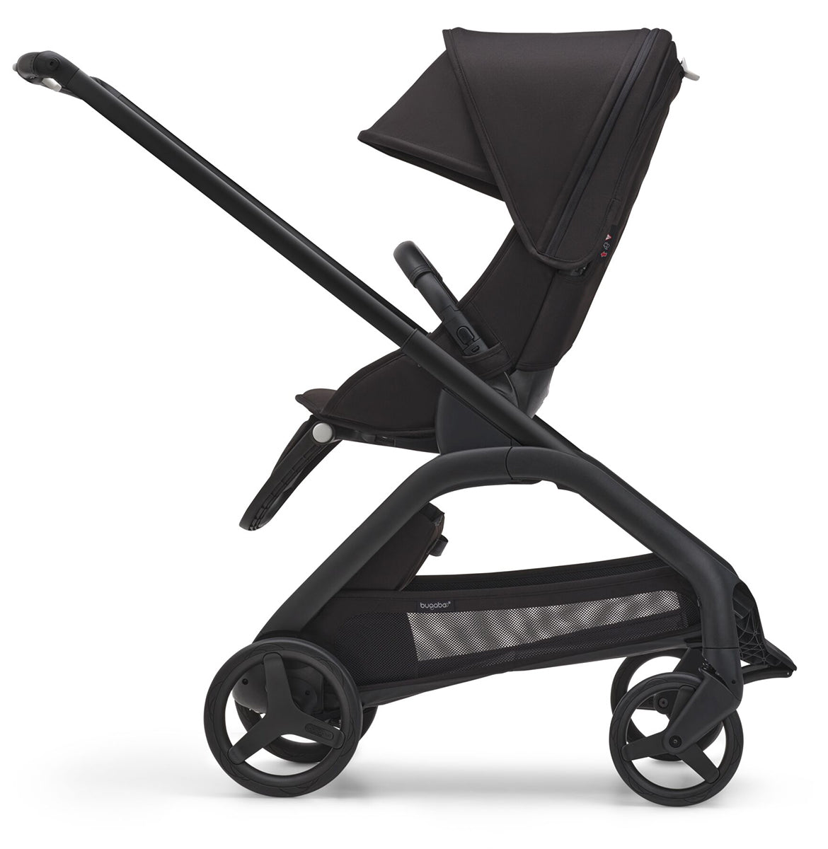 Bugaboo Dragonfly Complete Lightweight Compact Stroller + Bassinet - Black / Midnight Black / Midnight Black