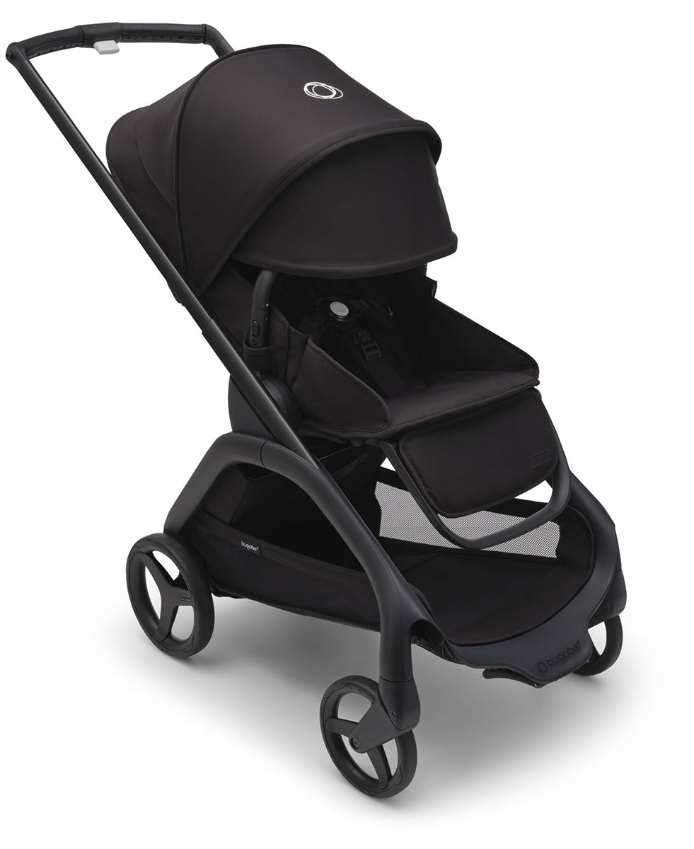 Bugaboo Dragonfly Complete Lightweight Compact Stroller + Bassinet - Black / Midnight Black / Midnight Black