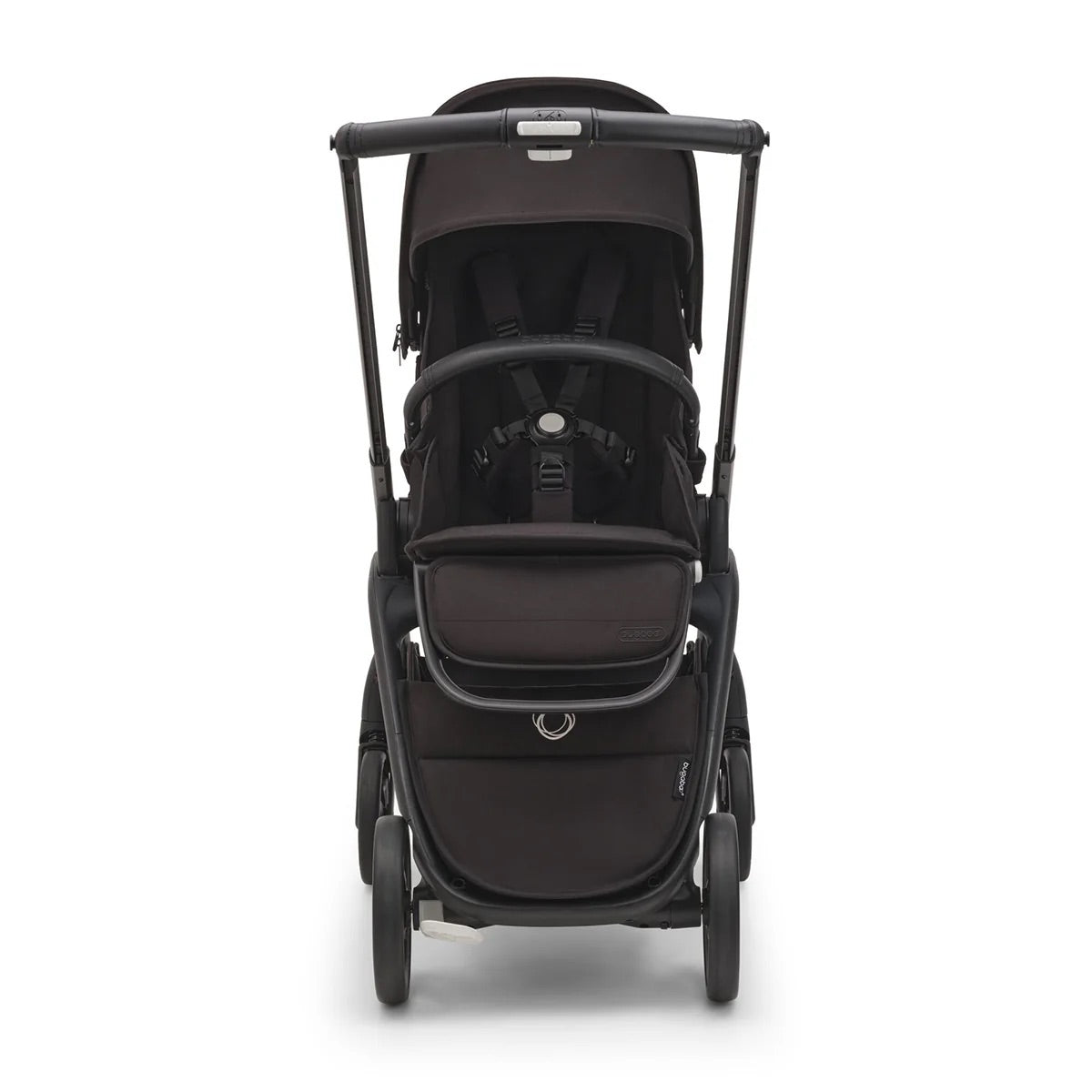 Bugaboo Dragonfly Complete Lightweight Compact Stroller + Bassinet - Black / Midnight Black / Misty White (Albee Exclusive)