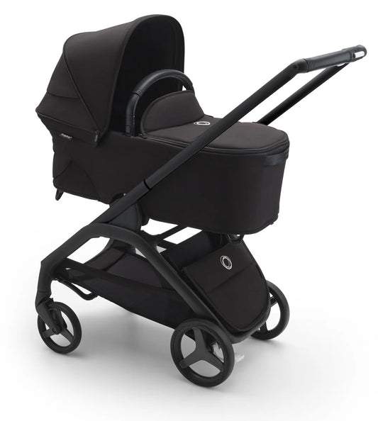 Bugaboo Dragonfly Complete Lightweight Compact Stroller + Bassinet - Black / Midnight Black / Misty White (Albee Exclusive)