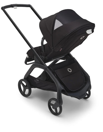 Bugaboo Dragonfly Complete Lightweight Compact Stroller + Bassinet - Black / Midnight Black / Misty White (Albee Exclusive)