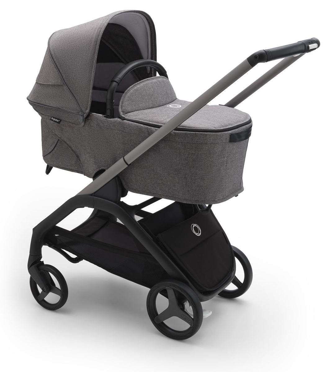 Bugaboo Dragonfly Complete Lightweight Compact Stroller + Bassinet - Graphite / Grey Melange / Grey Melange