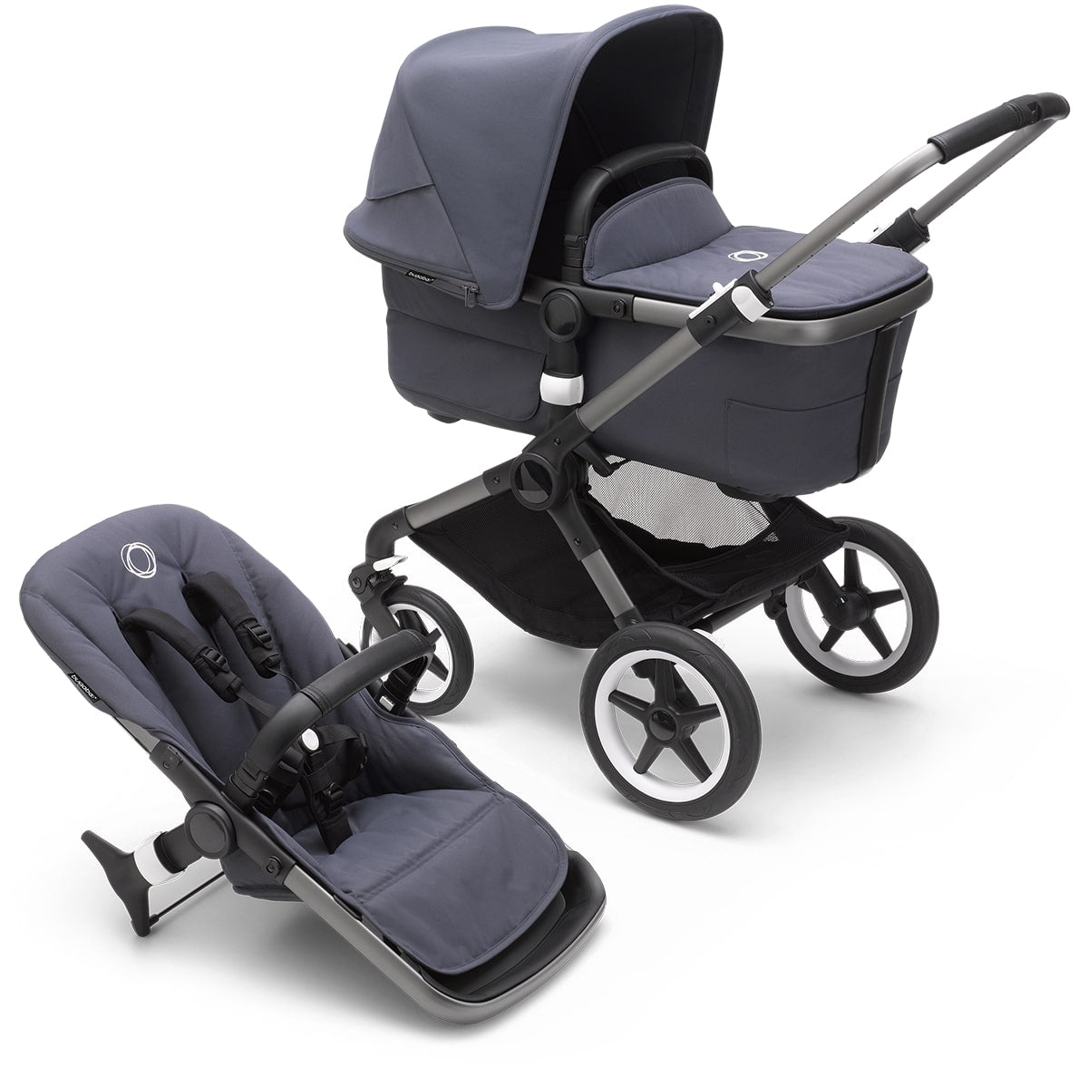 Bugaboo Fox3 Complete Stroller (One Box) - Graphite / Stormy Blue / Stormy Blue