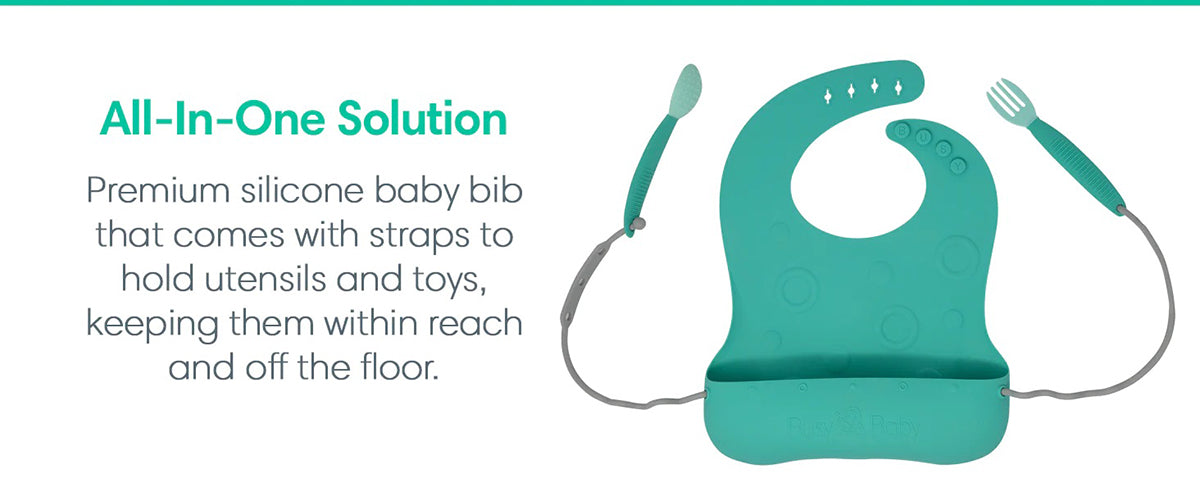 Busy Baby Bungee Bib - Spearmint