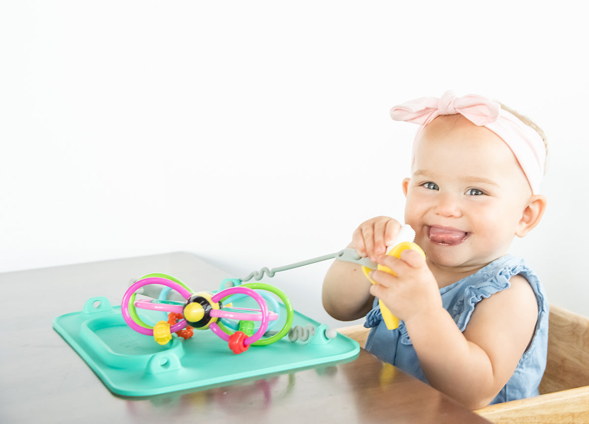 Busy Baby Mat with 2 Tethers - Spearmint