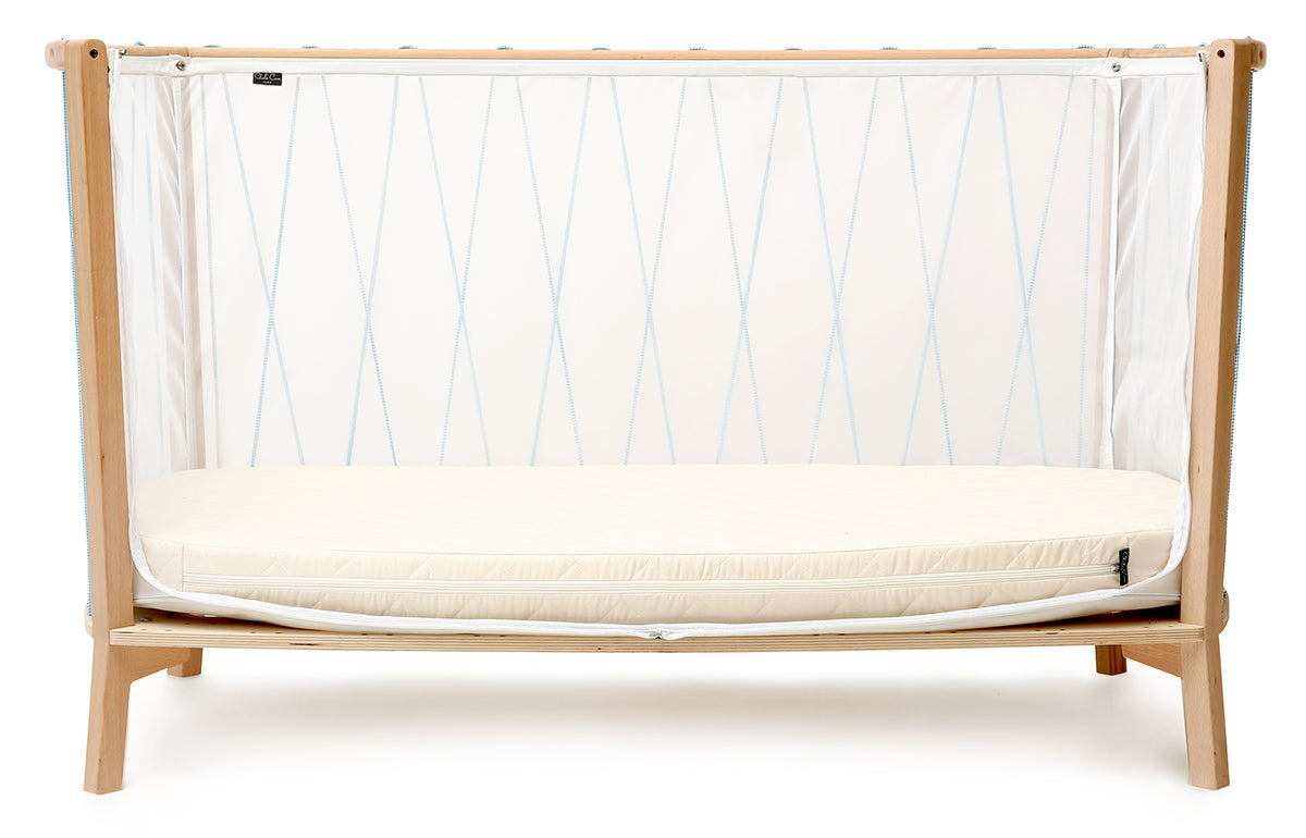 Charlie Crane KIMI Baby Bed with Organic Mattress - Aqua