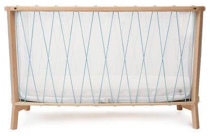 Charlie Crane KIMI Baby Bed with Organic Mattress - Aqua