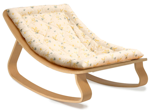 Charlie Crane LEVO Baby Rocker - Beech / Garbo & Friends Mimosa