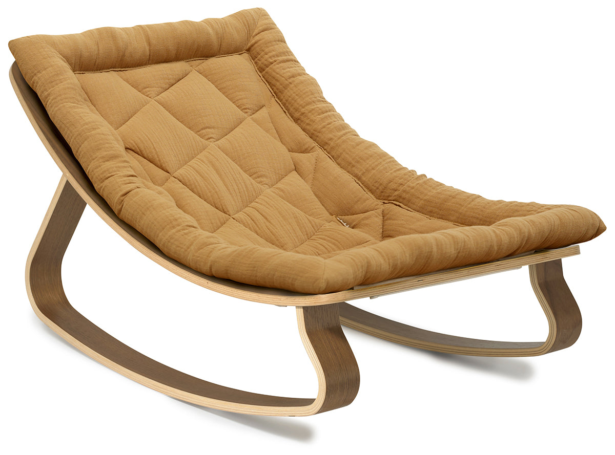 Charlie Crane LEVO Baby Rocker - Walnut / Camel