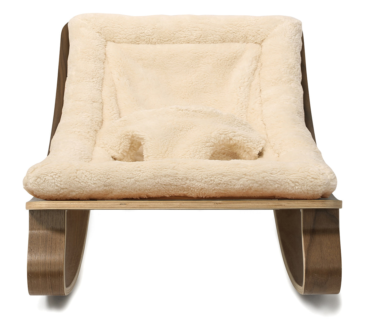 Charlie Crane LEVO Baby Rocker - Walnut / Fur Milk