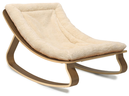 Charlie Crane LEVO Baby Rocker - Walnut / Fur Milk