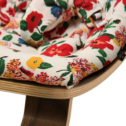 Charlie Crane LEVO Baby Rocker - Walnut / Le Petit Lucas du Tertre Hibiscus