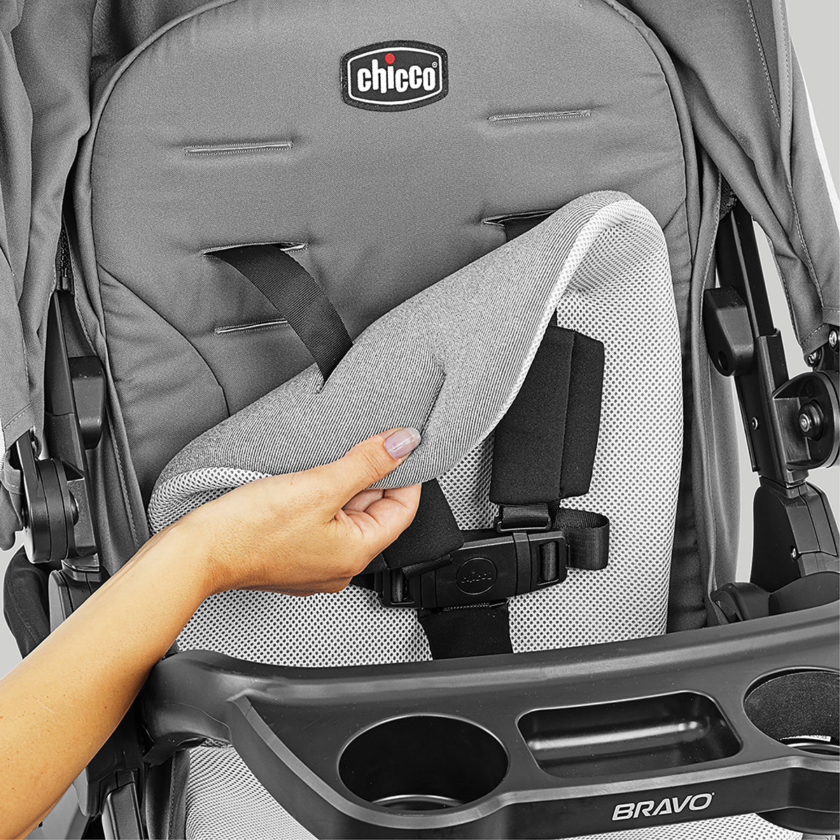 Chicco Bravo LE ClearTex Quick-Fold Stroller - Pewter