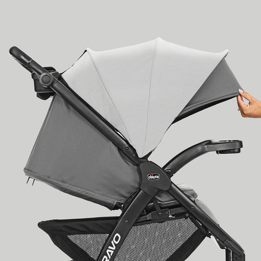 Chicco Bravo LE ClearTex Quick-Fold Stroller - Pewter