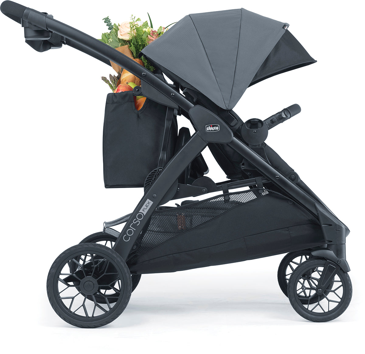 Chicco Corso Flex Double Stroller Bundle - Legend