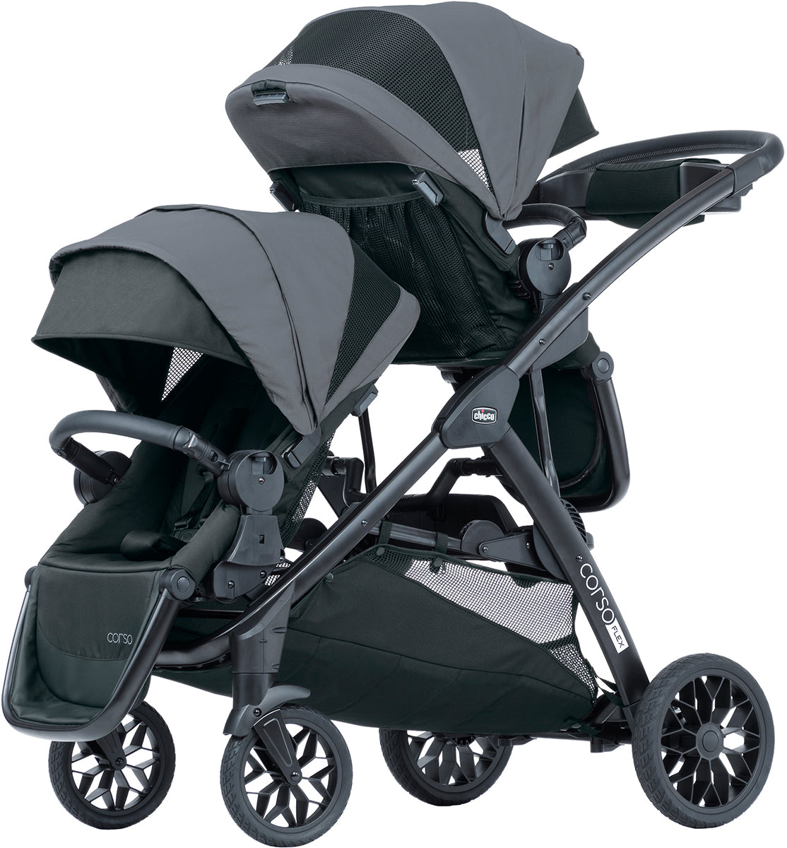 Chicco Corso Flex Double Stroller Bundle Legend Albee Baby