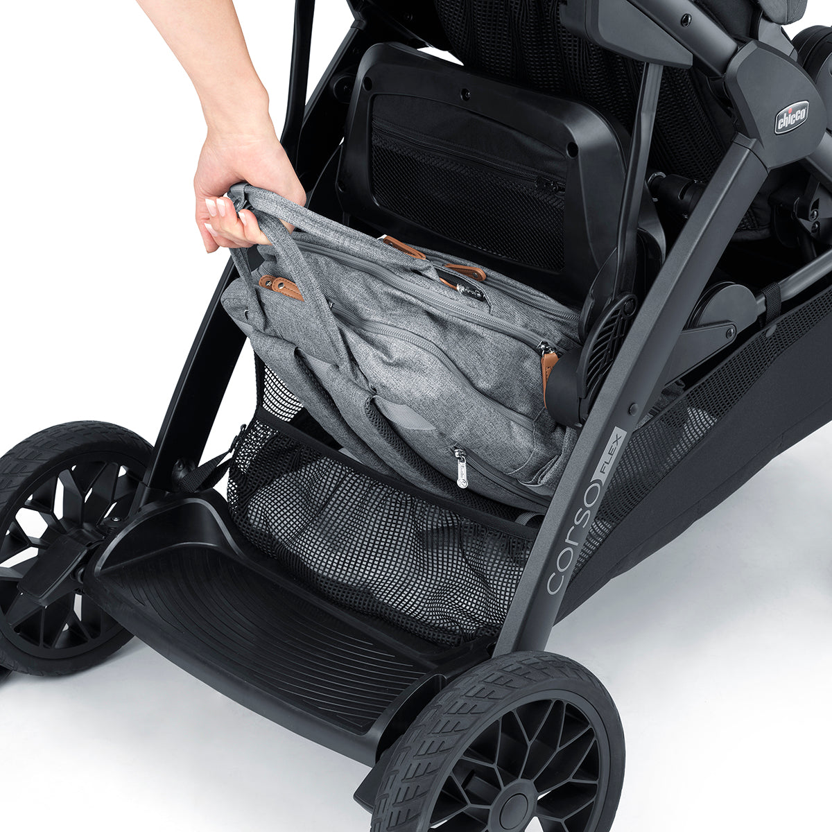 Chicco Corso Flex Double Stroller Bundle - Legend