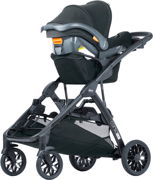 Chicco Corso Flex Single to Double Travel System Bundle - Legend / Shadow