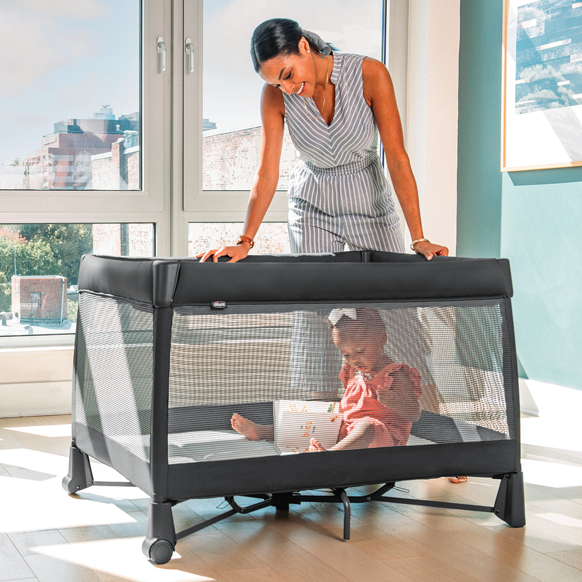 Chicco Dash Quick-Fold Playard - Charcoal