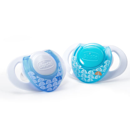 Chicco Hard Shield Orthodontic Pacifiers - Blue - 0M+