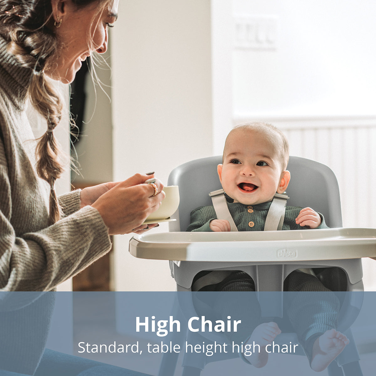 Chicco Zest 4-in-1 Folding High Chair - Capri