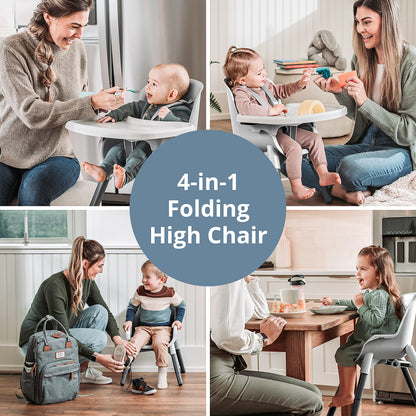 Chicco Zest 4-in-1 Folding High Chair - Capri