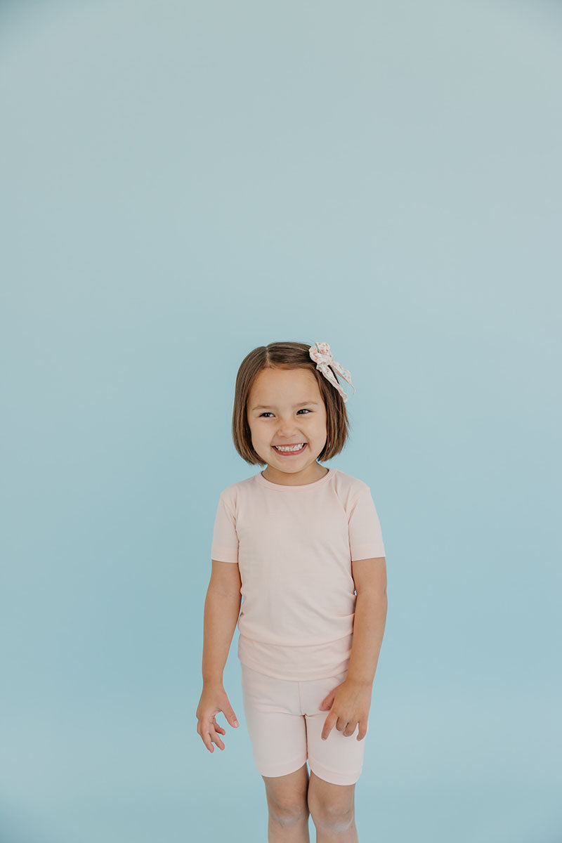 Copper Pearl 2 Piece Short Sleeve Pajamas - Blush, 12M