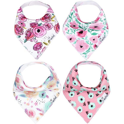 Copper Pearl Baby Bandana Bibs, 4 Pack - Bloom