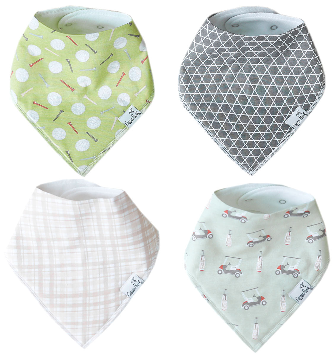 Copper Pearl Baby Bandana Bibs, 4 Pack - Bogey