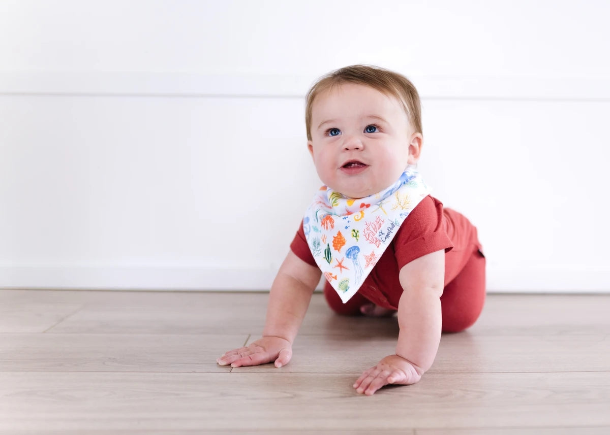 Copper Pearl Baby Bandana Bibs, 4 Pack - Nautical