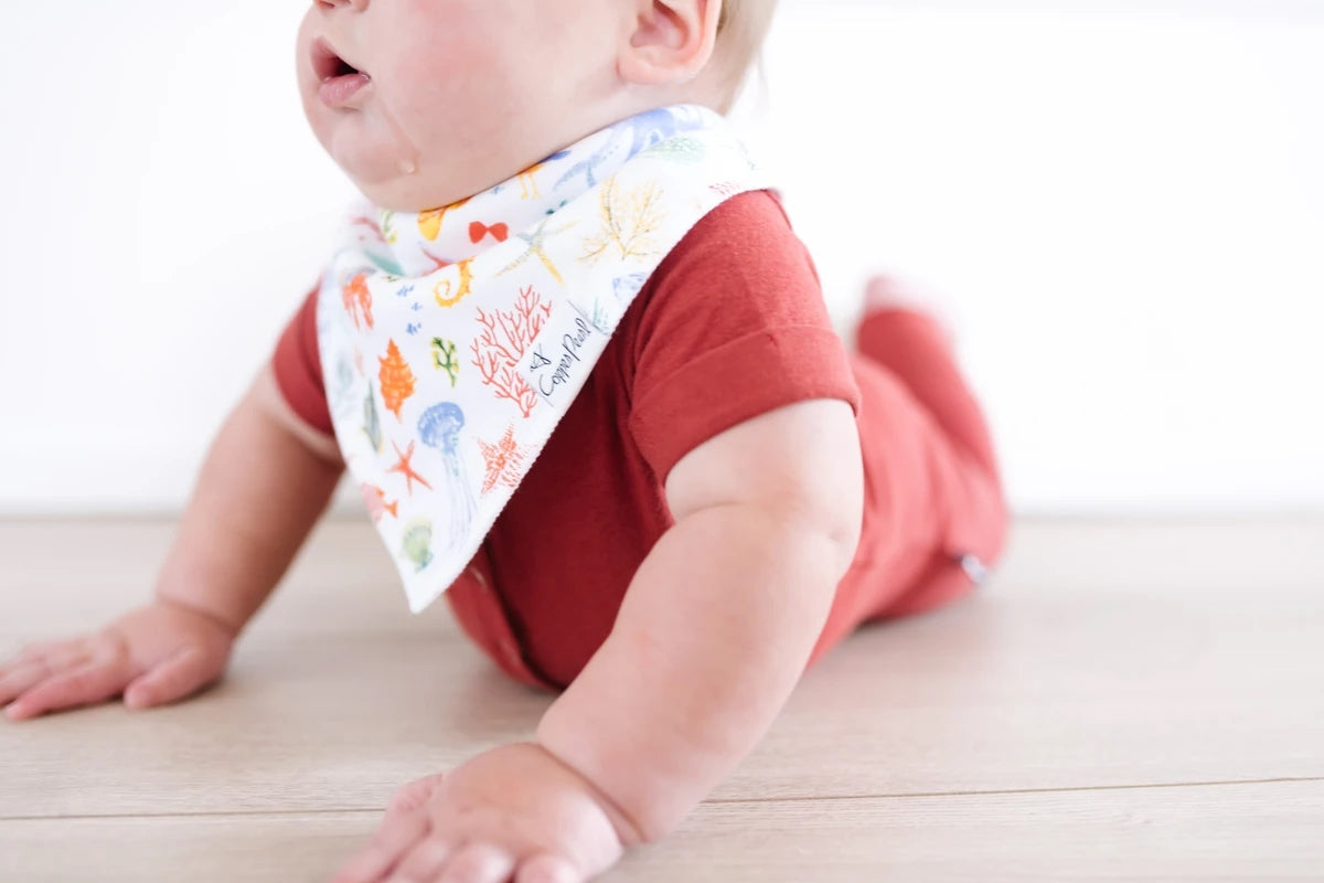 Copper Pearl Baby Bandana Bibs, 4 Pack - Nautical