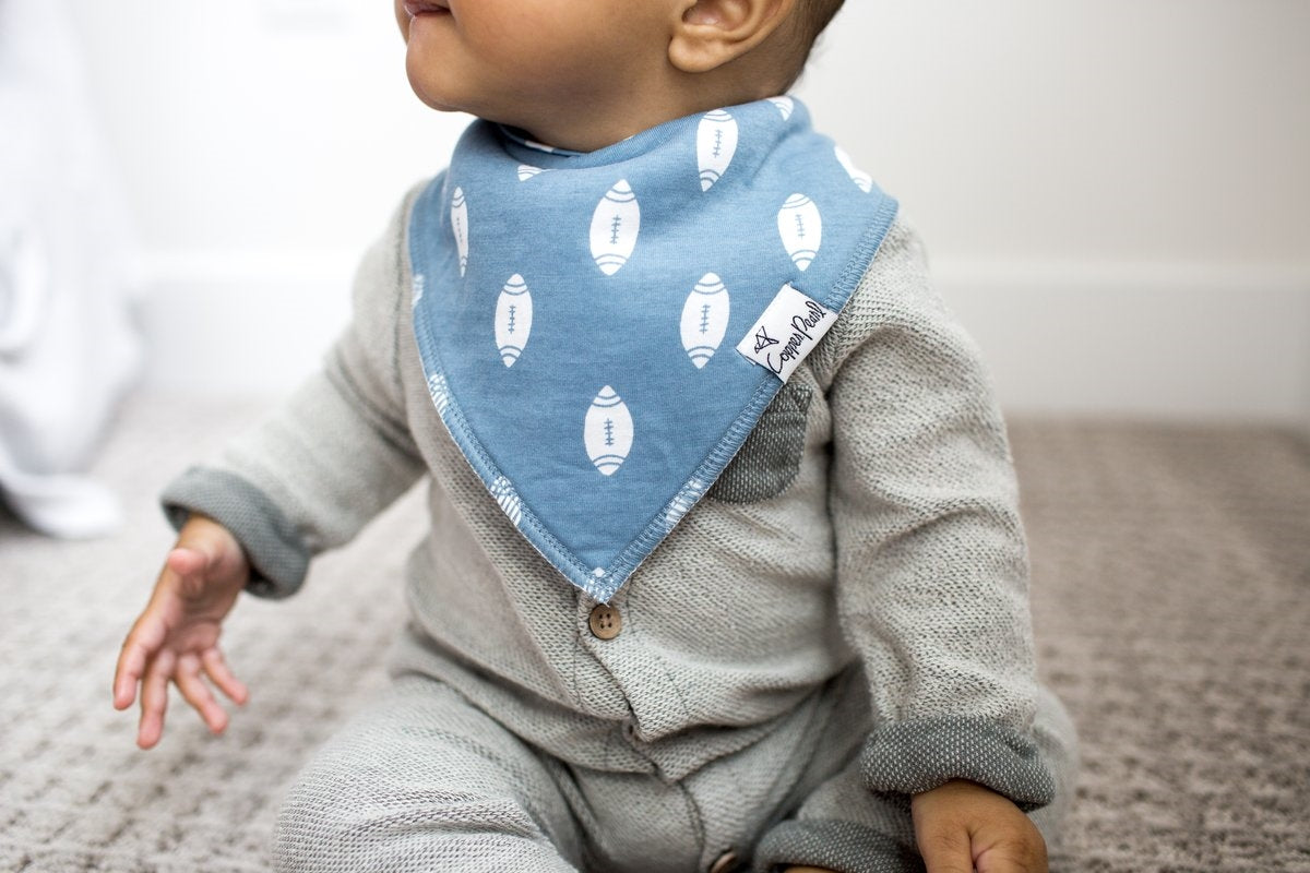 Copper Pearl Baby Bandana Bibs, 4 Pack - Quarterback