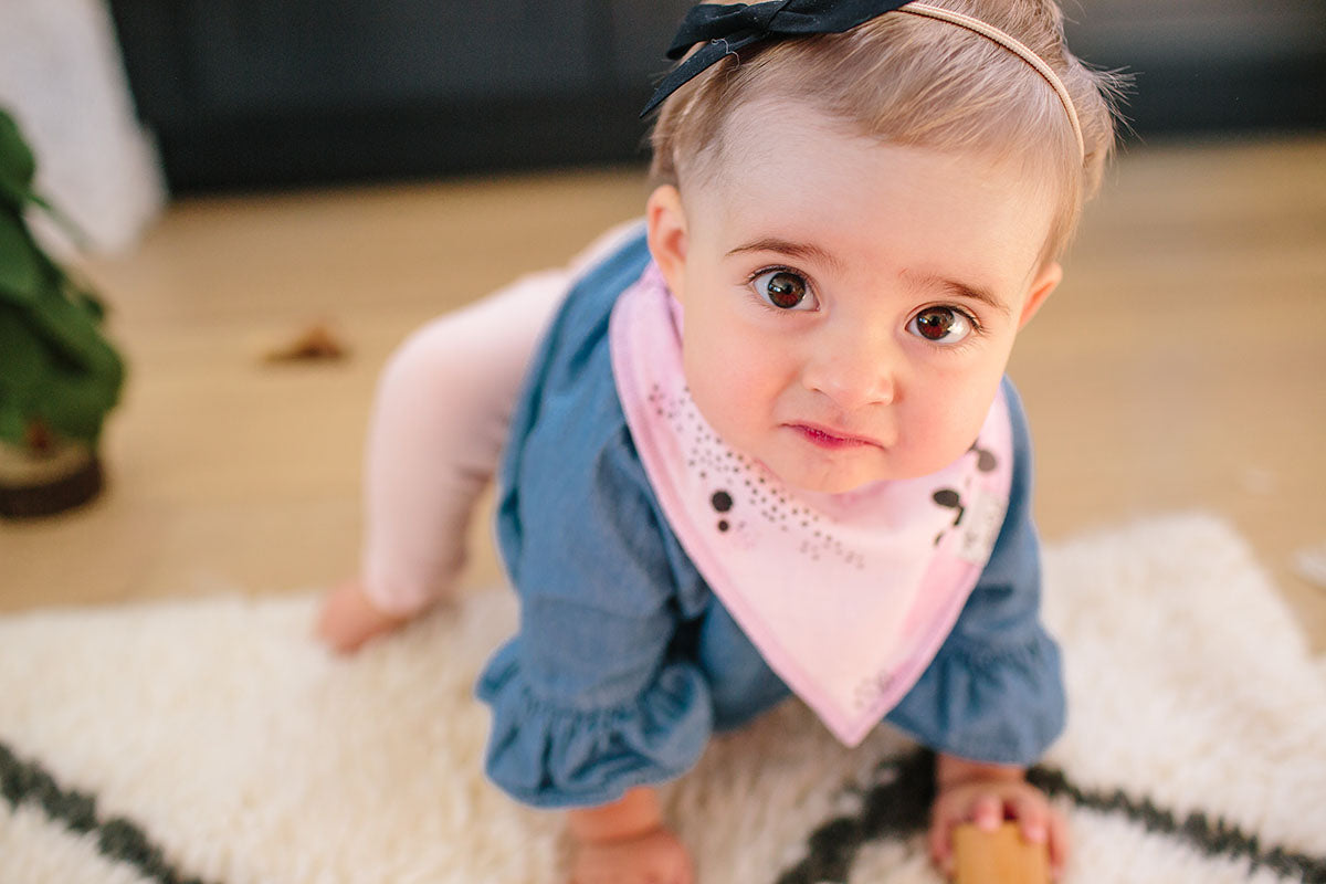 Copper Pearl Baby Bandana Bibs, 4 Pack - Sage