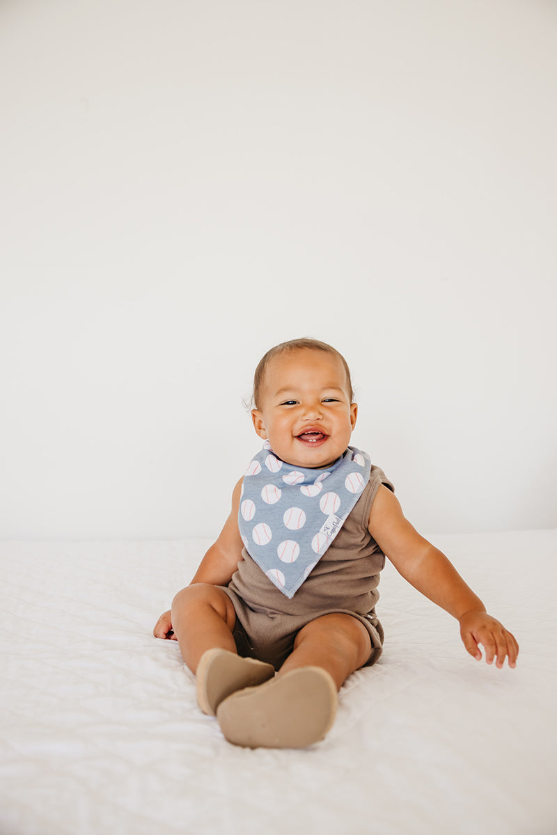 Copper Pearl Baby Bandana Bibs, 4 Pack - Slugger