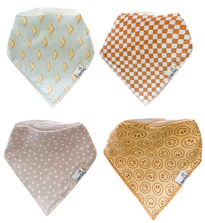 Copper Pearl Baby Bandana Bibs, 4 Pack - Vance