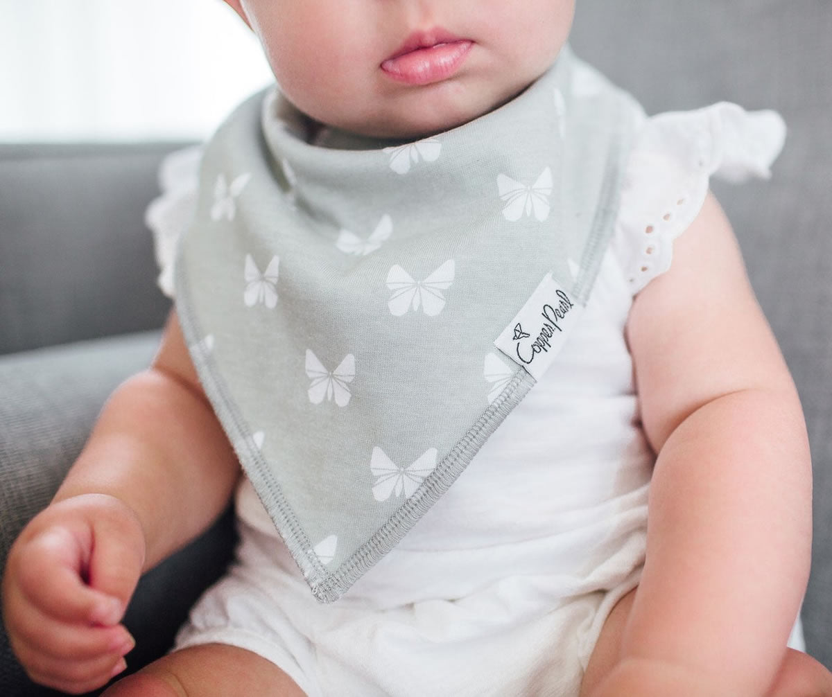 Copper Pearl Baby Bandana Bibs, 4 Pack - Willow