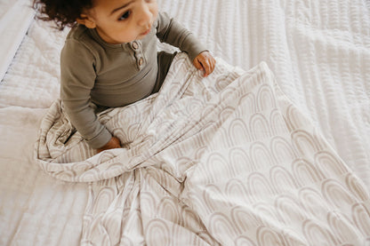 Copper Pearl Knit Swaddle Blanket - Bliss