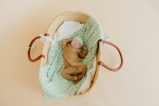 Copper Pearl Knit Swaddle Blanket - Bogey