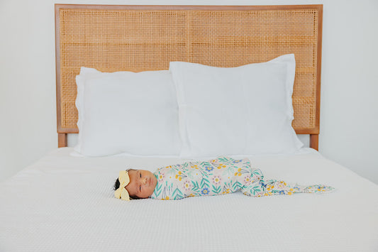 Copper Pearl Knit Swaddle Blanket - Clara