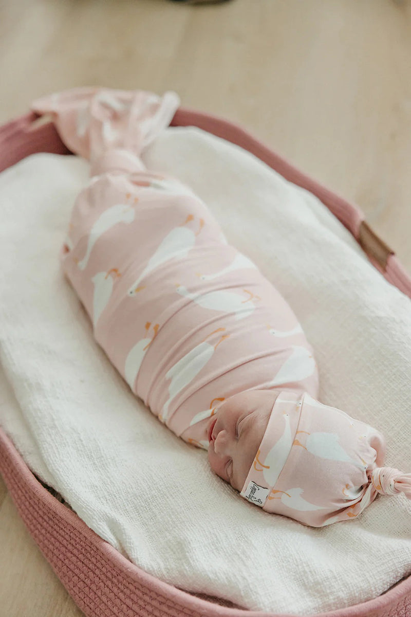 Copper Pearl Knit Swaddle Blanket - Goosie