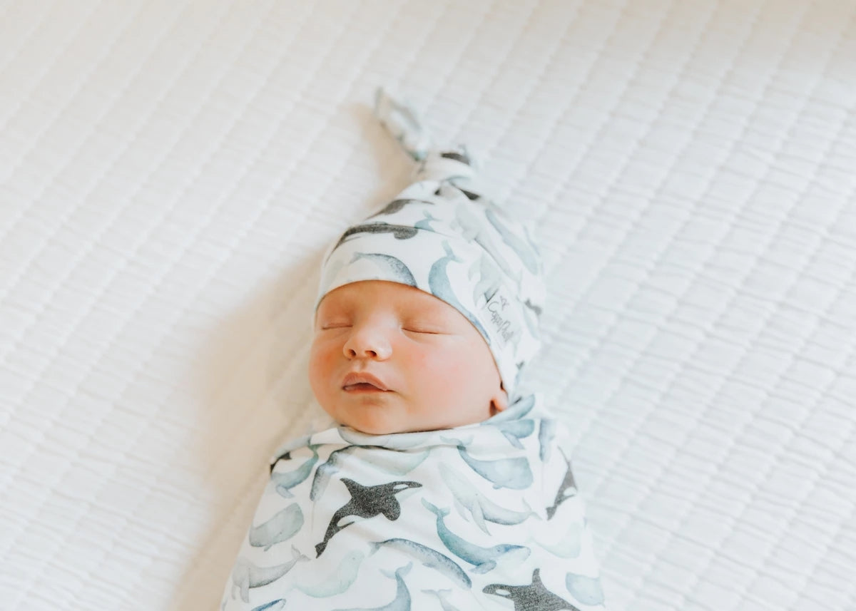 Copper Pearl Knit Swaddle Blanket - Kai