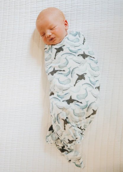 Copper Pearl Knit Swaddle Blanket - Kai